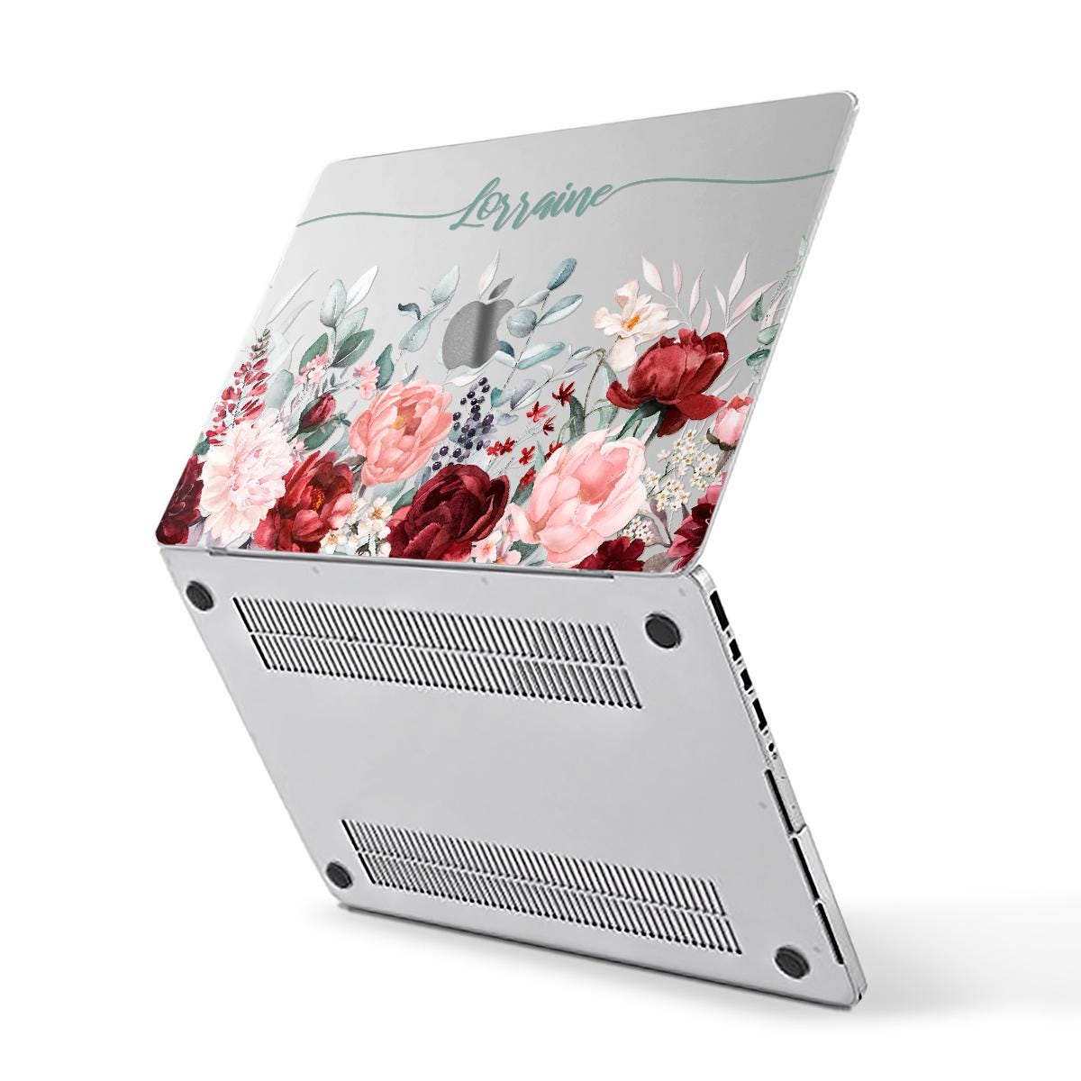 名前 MacBookケース 美しい花 かわいいMacBook Air 13インチ Air 15 M2 