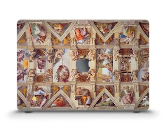 Renaissance MacBook case Aesthetic vintage art MacBook Air 13 15 inch M2 M3 Pro 13 14 16 Sistine chapel ceiling in Italy Michelangelo case