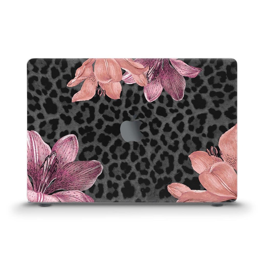 Floral MacBook Case Aesthetic Black Leopard MacBook Air 13 15 Inch M2 ...