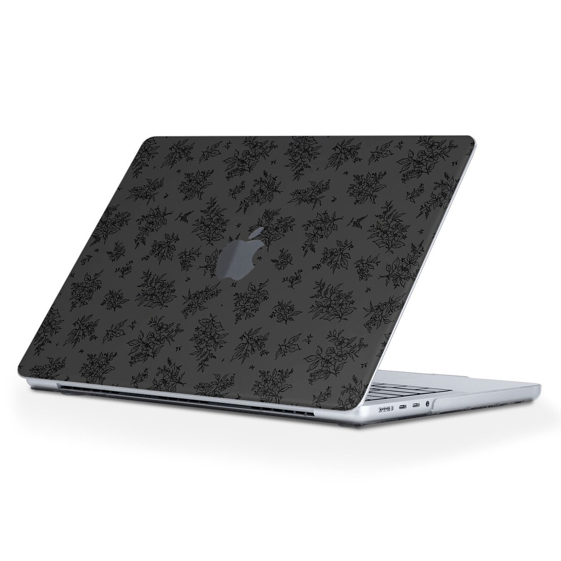 Flowers MacBook Case Aesthetic Dark Floral MacBook Air 13 Air 15 M2 M3 ...