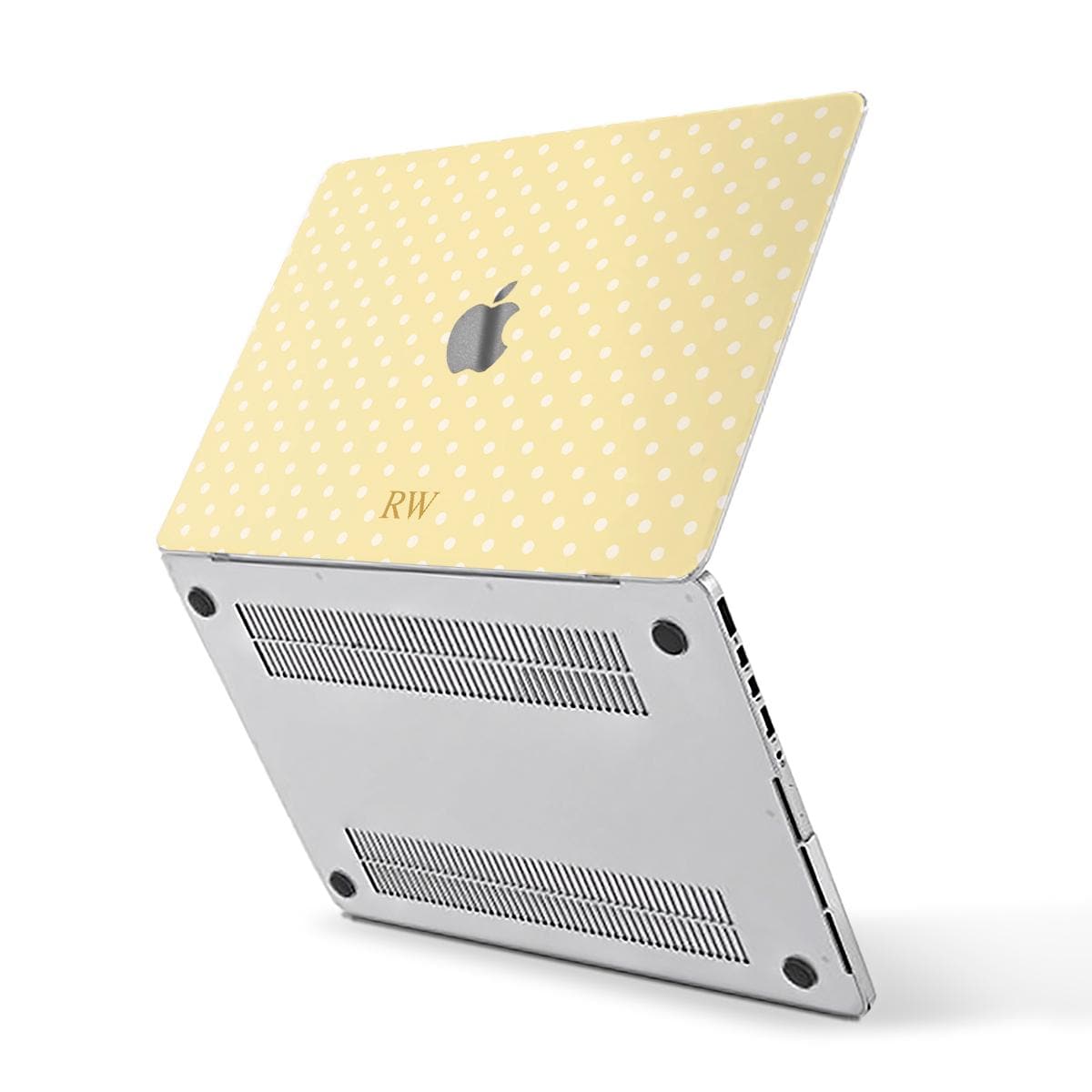 イニシャル入りMacBookケース、おしゃれなパーソナライズされた