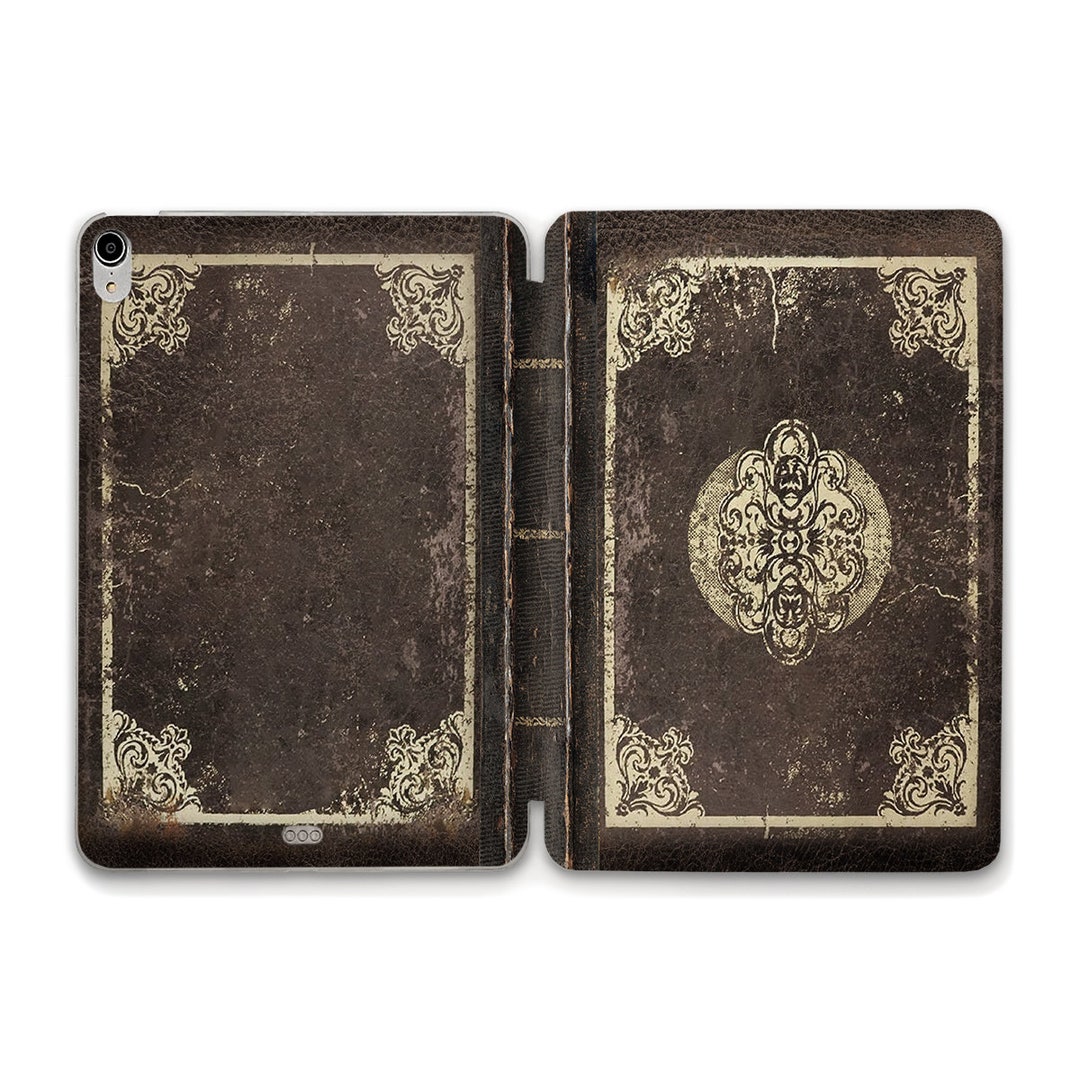 Book iPad Case Aesthetic Retro Old Shabby Book Design iPad 10.2 Air 5 4 ...