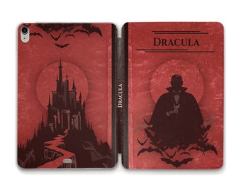 Dracula iPad case Vintage horror book iPad 10th 9th 10.2 iPad Air 5th 10.9 Pro 12.9 11 Mini 6 Old book about Vampire Aesthetic literary case
