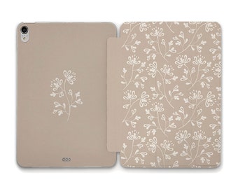 Dyefor Personalised Ipad Case Flowers IPad Case Cute Neutral
