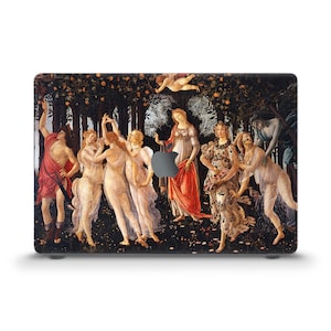 Aesthetic MacBook case Vintage Renaissance art MacBook Air 13 Air 15 M2 M3 Pro 13 14 16 inch Painting with women Botticelli artwork case