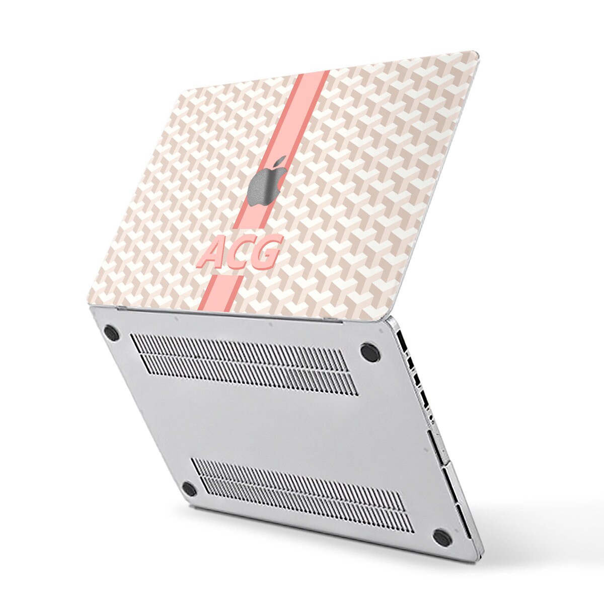Custom MacBook Case Aesthetic Monogram Initials MacBook Air 13 M2 Pro ...
