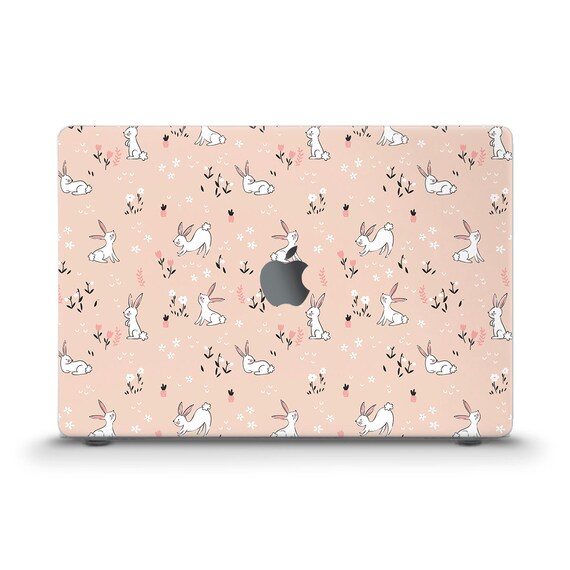 【メルLoveラビット 】Apple MacBook Air Cute MacBook Case Kawaii Rabbits Flowers MacBook Air 13 Air 15 M2