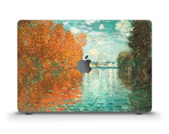 Monet MacBook case Vintage art Fall MacBook Air 13 inch Air 15 M2 M3 Pro 13 Pro 14 Pro 16 Aesthetic painting Autumn nature landscape case