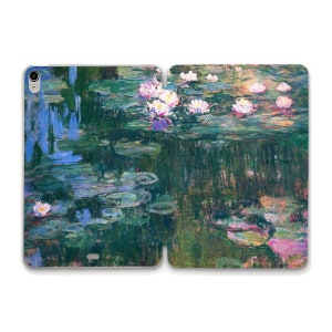 Monet iPad case Vintage Art Aesthetic Floral Painting Water Lilies iPad 10.2 iPad Air 5 10.9 iPad Pro 12.9 Pro 11 Mini 6 iPad 9.7 10.5 inch