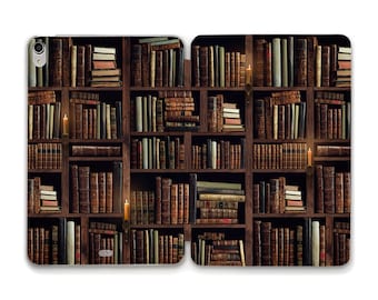 Boeken iPad case Oude vintage boeken iPad 10e 9e 10.2 iPad Air 5e gen 10.9 Pro 12.9 11 Mini 6e Esthetische boekenplankhoes voor leraar