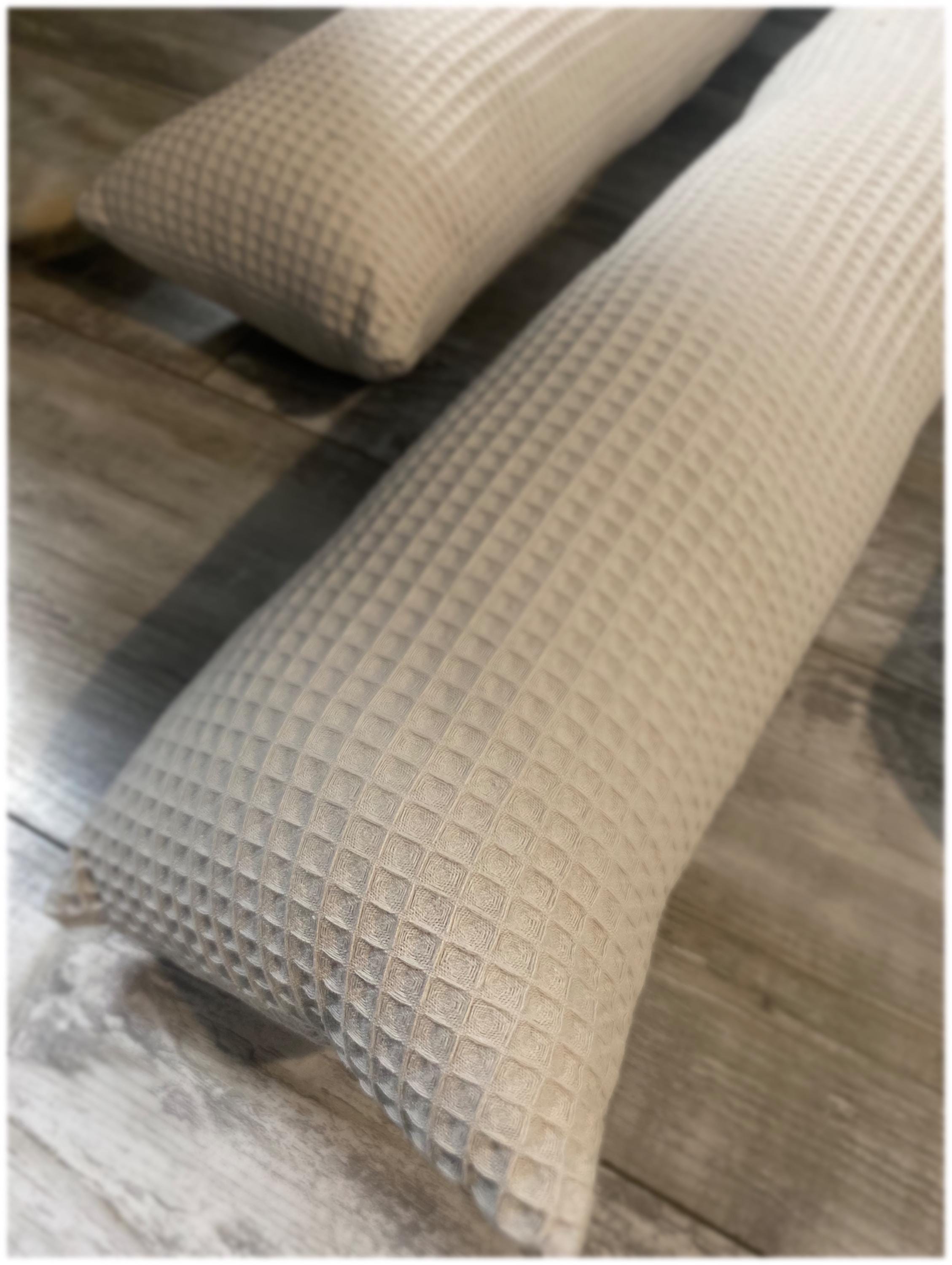 Leanbe Bettschlange 200cm - Seitenschläferkissen Mit Blumenmuster Weiß-Gelb