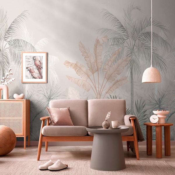 Papier peint Jungle Tropicale Scandinave