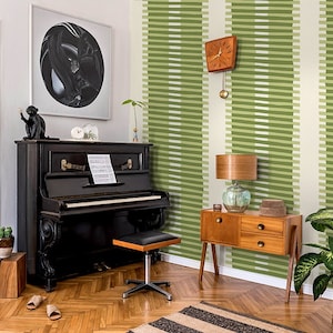 Carta da parati moderna ed elegante - Set di strisce orizzontali e verticali contemporanee