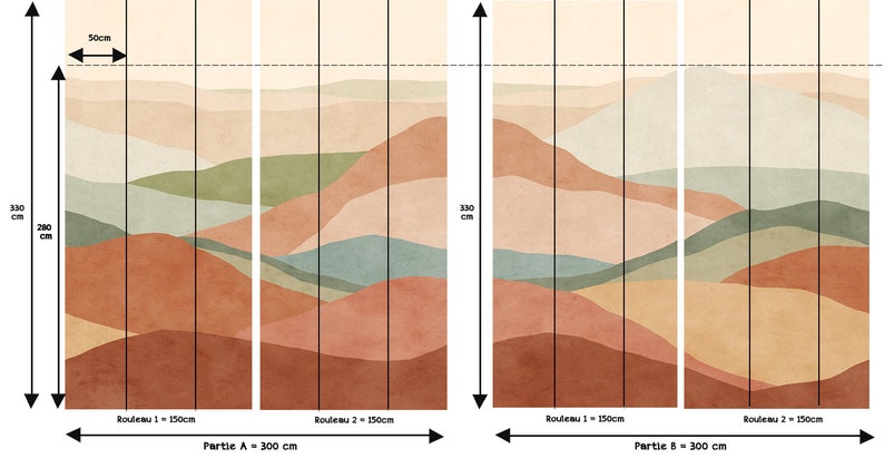 Papier peint GRAPHIQUE Dunes à l'horizon image 3