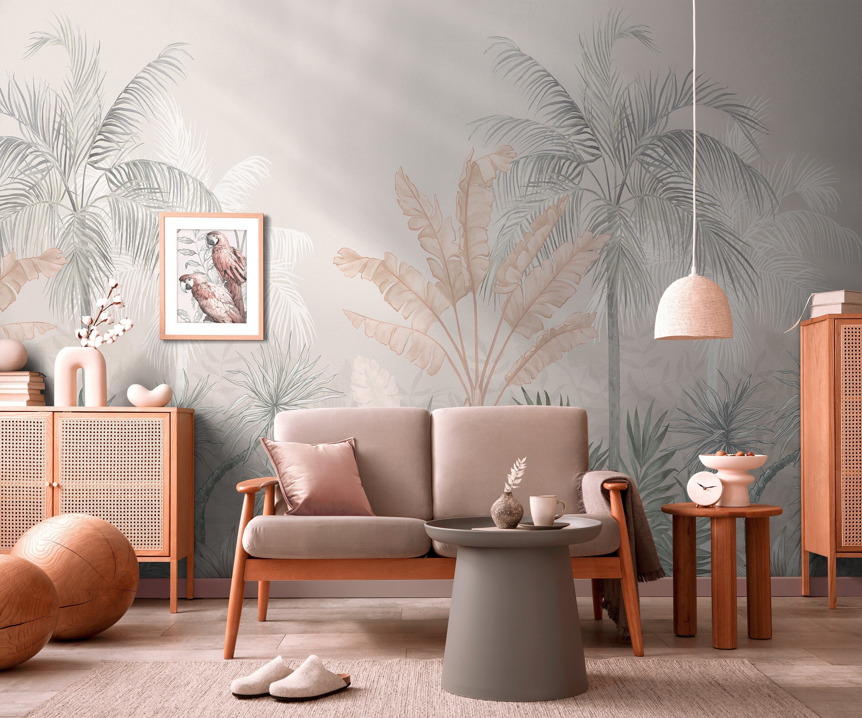 Papier Peint Jungle Tropicale Scandinave