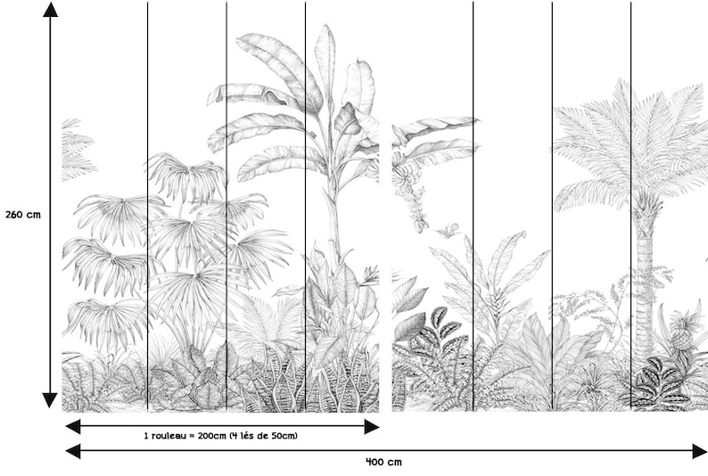 Papier peint panoramique JUNGLE Jungala 3 rouleaux (600cm) cm