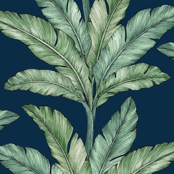 LEAVES Wallpaper banana Leaf | Etsy