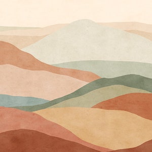 Papier peint GRAPHIQUE Dunes à l'horizon image 7