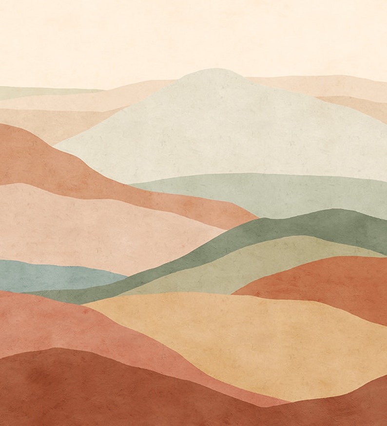 Papier peint GRAPHIQUE Dunes à l'horizon Parie B