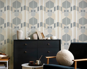 Panoramic wallpaper - Stripe marquetry