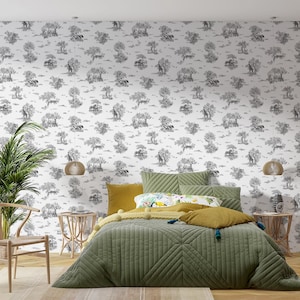 Carta da parati toile de jouy - Giungla