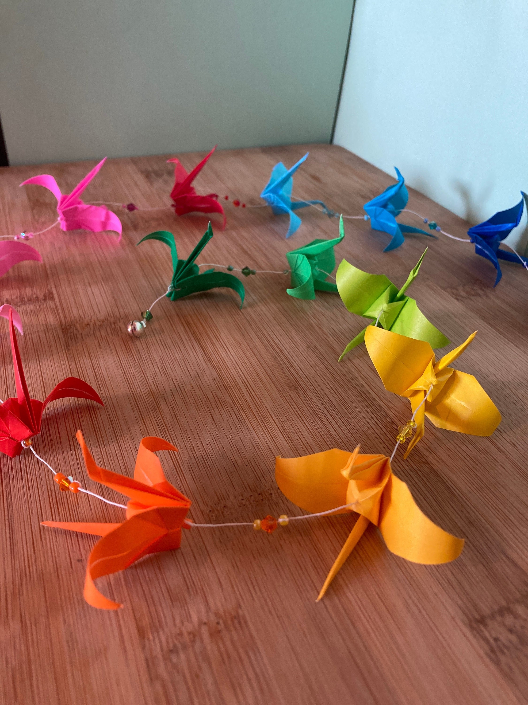 Garland 15 Paper Origami Cranes for Decoration Etsy
