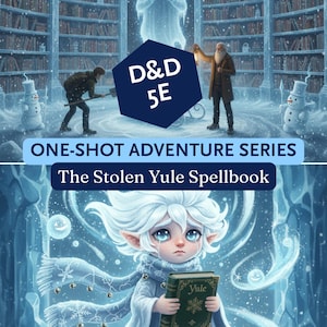 Cozy Christmas D&D One Shot / Magical Library Winter Adventure / 5e Holiday Mystery PDF stampabile