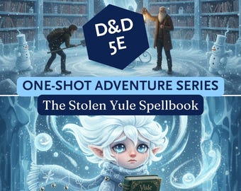 Acogedor libro navideño de D&D One Shot / Aventura invernal de la Biblioteca Mágica / Misterio navideño de 5.ª edición (PDF imprimible)