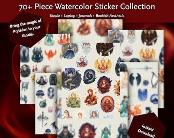 ACOTAR Watercolor Sticker Pack | Kindle, Laptop, Journal (Digital Download)