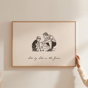 Father & Son Golf Art Print: Vintage Style Gift (Digital Download)