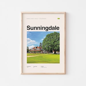 Sunningdale Golf Club Posters Golf Minimalist Travel Poster