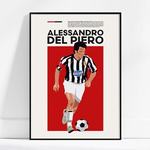 Alessandro Del Piero Juventus Legend Stats Football Print