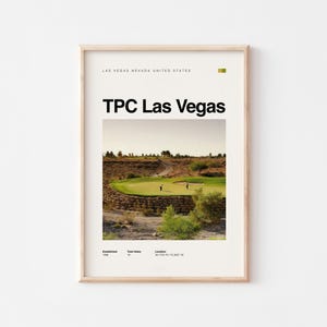 TPC Las Vegas Golf Platz Poster Nevada Golf Platz Kunst Minimalistischer Golf Druck Wüste Golf Platz Landschaft Digitaler Download