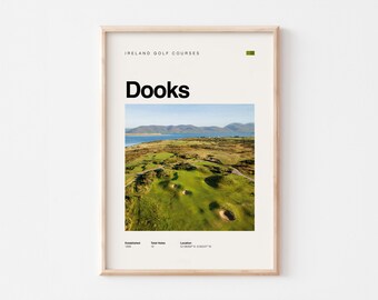 Dooks Golf Poster — Minimalist Links Print
