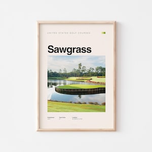 Sawgrass Golf Posters Minimalistisches Reiseplakat
