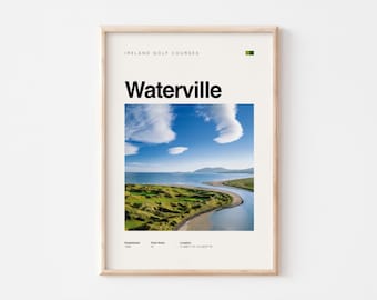 Waterville Golf Poster — Minimalist Links Print