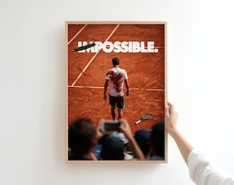 Tennis Athlete Motivation Poster — Inspirational Quote Wall Art