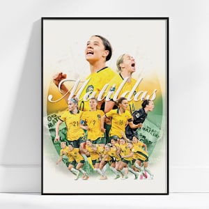 Matildas Poster Gift, Australia Women's Football Team Poster