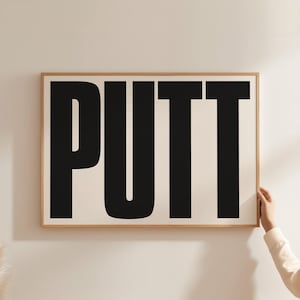 Minimalist Golf Poster: Bold Typography Print (Digital Download)