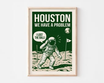 Astronaut Golf Poster: Weltraum Poster (Digitaler Download)
