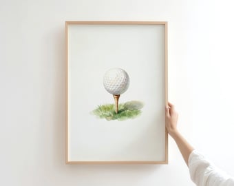 Golf Tee Poster - Sport Kinderzimmer Dekor - Minimalistischer Stil - Digital Download