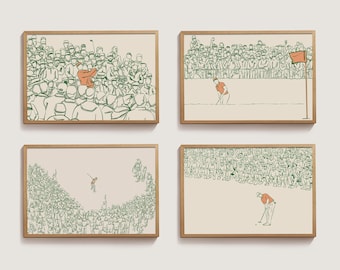 Vintage Golf Poster Set - Retro Style - Golf Lover Gift and Decor - Digital Download