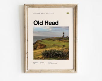 Old Head Golf Poster — Coastal Wall Art