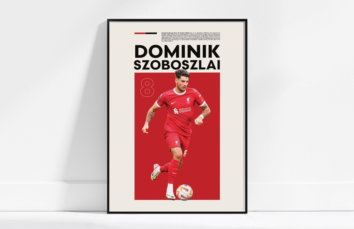 Dominik Szoboszlai Football Poster Wall Art Decor for Gym - Etsy