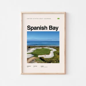 Spanische Bucht Golf Reise Poster | Küsten Golf Wand Kunst | Digitaler Download