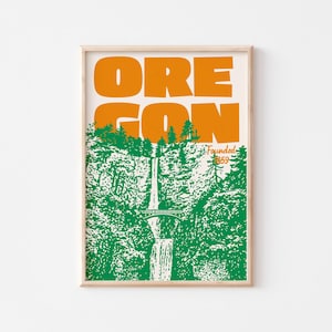 Oregon Vintage Poster Retro Wall Art