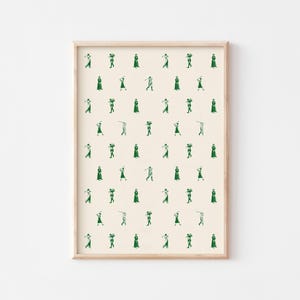 Poster à motif sur le thème du golf | Art mural golf | Téléchargement numérique