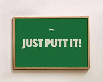 Sagen Sie es einfach – Golf Motivationsposter | Golf Wandkunst | Digitaler Download