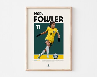 Mary Fowler Soccer Poster Matildas Wall Art (Digital Download)