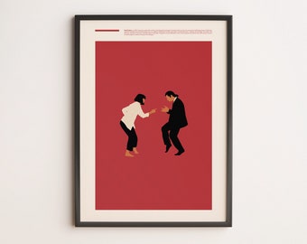 Pulp Fiction Movie Poster: Minimalist Wall Art Print (Digital Download)